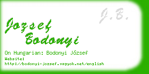 jozsef bodonyi business card