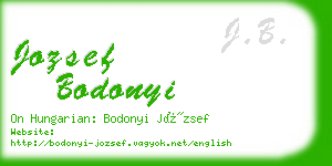 jozsef bodonyi business card